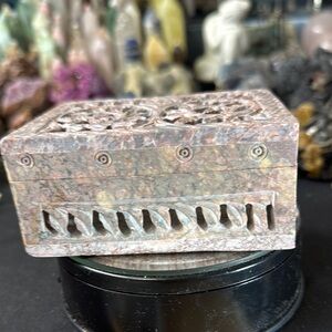 Handcrafted Soap Stone Jewelry Box